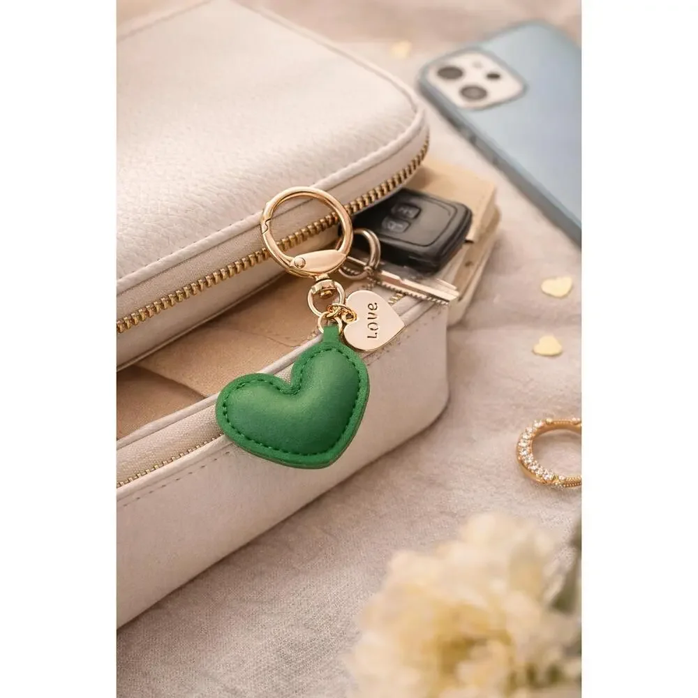 Lucky Love Heart Keychain Charm